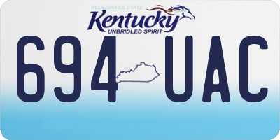 KY license plate 694UAC