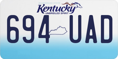 KY license plate 694UAD