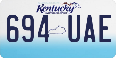 KY license plate 694UAE