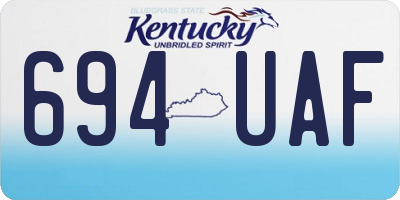 KY license plate 694UAF