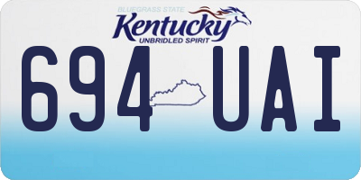 KY license plate 694UAI