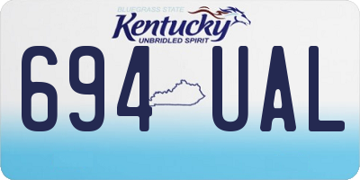 KY license plate 694UAL