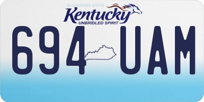 KY license plate 694UAM