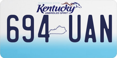 KY license plate 694UAN