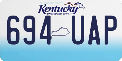 KY license plate 694UAP