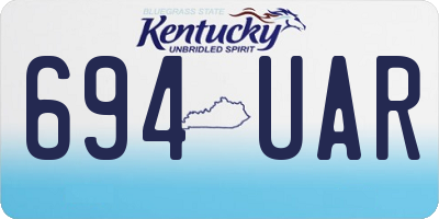KY license plate 694UAR
