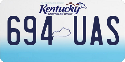 KY license plate 694UAS