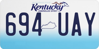 KY license plate 694UAY