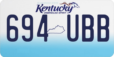 KY license plate 694UBB