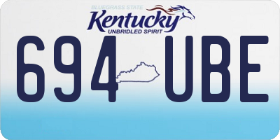 KY license plate 694UBE