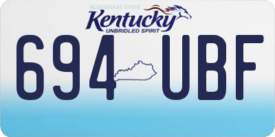 KY license plate 694UBF