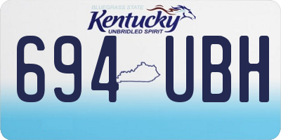 KY license plate 694UBH