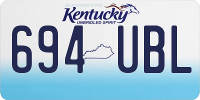 KY license plate 694UBL