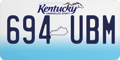 KY license plate 694UBM