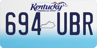 KY license plate 694UBR