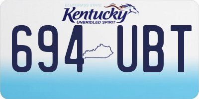 KY license plate 694UBT
