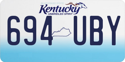 KY license plate 694UBY
