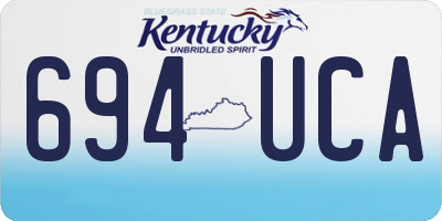 KY license plate 694UCA