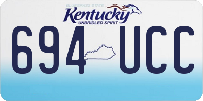 KY license plate 694UCC