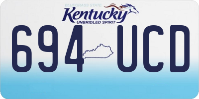 KY license plate 694UCD