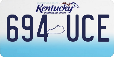 KY license plate 694UCE
