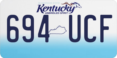 KY license plate 694UCF