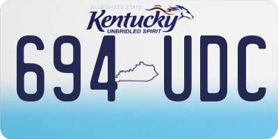 KY license plate 694UDC