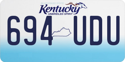 KY license plate 694UDU