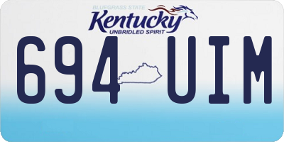 KY license plate 694UIM