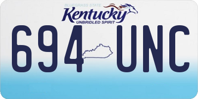 KY license plate 694UNC