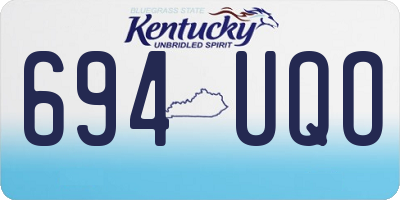 KY license plate 694UQO