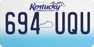 KY license plate 694UQU