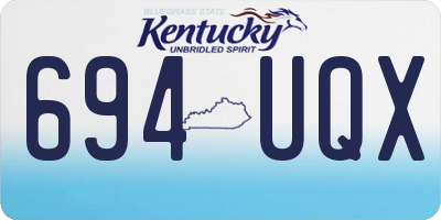 KY license plate 694UQX