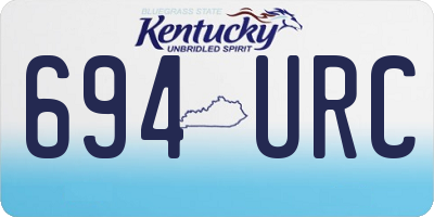 KY license plate 694URC