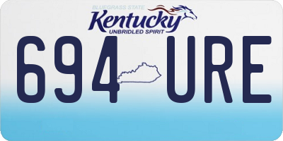 KY license plate 694URE