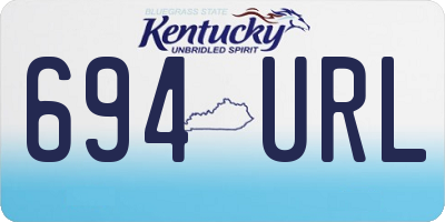 KY license plate 694URL