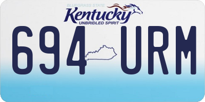 KY license plate 694URM