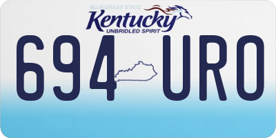 KY license plate 694URO