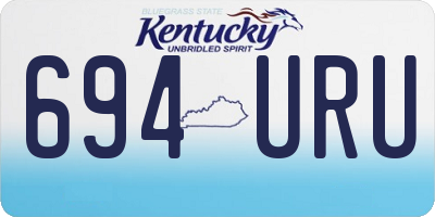 KY license plate 694URU