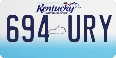 KY license plate 694URY