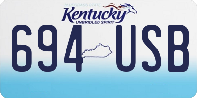 KY license plate 694USB