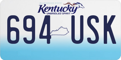 KY license plate 694USK