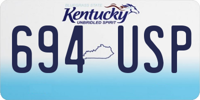 KY license plate 694USP