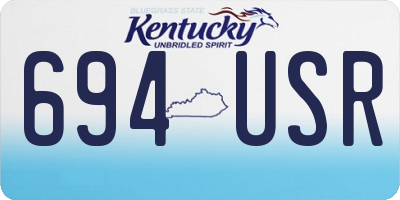 KY license plate 694USR