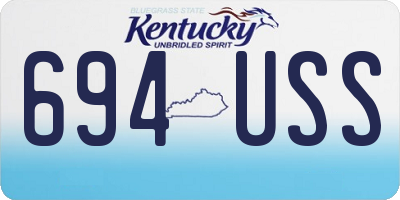 KY license plate 694USS