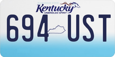 KY license plate 694UST
