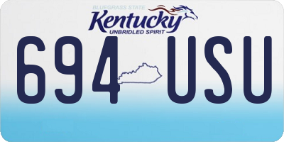 KY license plate 694USU