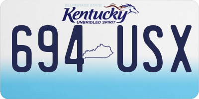 KY license plate 694USX