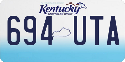 KY license plate 694UTA