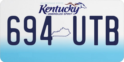 KY license plate 694UTB